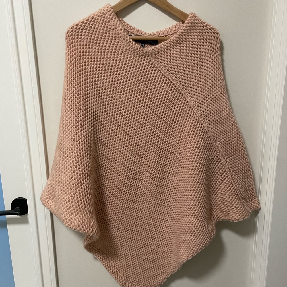 French Connection Blush Knit Poncho